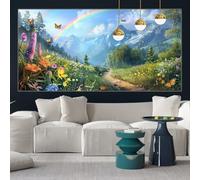 Diamond Painting Paisaje Diamond Painting Adultos Completa Square Drill Kit, Pintura Diamante Bordado Punto de Cruz Cuadros Pintura por Números para Principiantes, Regalos 80x160cm (Montaña) y-w1037