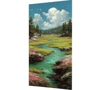 Diamond Painting Paisaje Diamond Painting Adultos, Río Pintura Diamante Niños DIY 5D Cristal Strass Punto de Cruz Puzzle de Diamantes Manualidades Kit Completo, Decoración Hogar 80x160cm q6-20db
