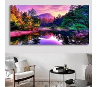 Diamond Painting Paisaje Diamond Painting Adultos XXL Bosque, DIY Pintura de Diamante Kit Manualidades Adultos, 5D Kit Punto de Cruz Creart Pintura Diamante para Decoración Pared Hogar 30x60cm, Cod-71