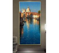 Diamond Painting Paisaje Diamond Painting Kit Completo, Basílica de San Pedro Pittura Diamante Niños Principiantes Bricolaje 5D Cristal Strass Punto de Cruz para Decoración Hogar Regalo 30x60cm es9-2y