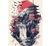 Diamond Painting Paisaje Manualidades Adultos 5D DIY Pintura de Diamante Montañas nevadas Cuadro Diamantes Kit Punto de Cruz Diamond Painting Niños Pintar con Diamantes, Home Decoration 40x50cm q-140