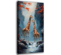 Diamond Painting Paisaje, Pintura de Diamante Kit Manualidades Adultos, 5D DIY Round Full Drill Cristal Diamond Painting Adultos Jirafa Dibujos con Diamantes, Decoracion Hogar Regalo 20x40cm 0C-185