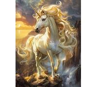 Diamond Painting Paisaje Pintura Diamante Adultos Unicornio Diamond Painting Kit Completo Niños Regalos 5D Manualidades Adultos Bricolaje Dibujo con Diamantes, para Decoración Pared 90x120cm F0-108