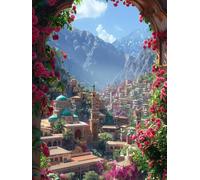 Diamond Painting Paisaje Pintura Diamante Ciudad Diamond Painting Adultos Principiante 5D DIY Cristal Punto de Cruz Diamante Manualidades Adultos para Decoracion Habitacion (20x30cm) -yxy250651