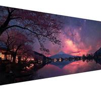 Diamond Painting Paisaje Pintura Diamante Monte Fuji Diamond Painting Adultos Niños 5D Strass Punto de Cruz Puzzle de Diamantes Manualidades, Decoración de Pared del Hogar Regalos 30x60cm ex5-11y