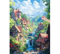 Diamond Painting Paisajes, 5D Diamond Painting Kit Completo, Manualidades Adultos Dibujos con Diamantes, Kits de Pintura de Diamantes para Adultos Principiantes, Decoración Pared Hogar, 60x80cm, E-38