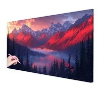 Diamond Painting Paisajes, Diamond Painting Grande 100x50cm, DIY Pintura de Diamante Montaña Kit Completo, 5D Cuadro Diamantes Kit de Manualidades para Adultos para Regalo Mujer Decoracion Hogar -3431