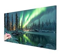Diamond Painting Paisajes, Diamond Painting Grande 200x100cm, DIY Pintura de Diamante Aurora Kit Completo, 5D Cuadro Diamantes Kit de Manualidades para Adultos para Regalo Mujer Decoracion Hogar -3275