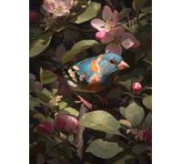 Diamond Painting PáJaro, DIY 5D Diamond Painting Kit Flor, 5D Pintura Diamante Cuadro Diamantes DIY Full Drill Round Ricamo a Punto Croce Painting per Decorazioni Casa Pareti, Regalo 50x80cm Z-J336