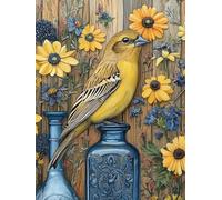Diamond Painting PáJaro Pintura Diamante Girasol Diamond Painting Adultos Principiante 5D DIY Punto de Cruz Diamante Manualidades Adultos Kit para Decoracion Hogar, Regalo Mujer 80x110CM -bby2605IL