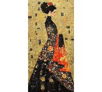 Diamond Painting para Adultos y Niños Principiantes, Abstracción Mujer Diamond Art con Diamantes Redondos, Bordado de Diamantes Cuadros Decoración Pared Hogar - Manualidades Creativas 50x100cm R-25