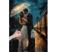 Diamond Painting Parejas Pintura de Diamantes 5D DIY, San Valentín Diamond Painting Kit Completo Manualidades Adultos, DIY Punto de Cruz Cuadros Diamantes para Decoración Hogar, Regalo, 60x80cm, -4116