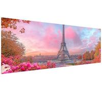Diamond Painting París Diamond Painting Grande 270x90cm Punto de Cruz Pintura de Diamante Paisaje Manualidades Adultos Dibujos con Diamantes Cuadros Decoracion Salon Modernos Regalos para Mujer R-13