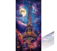 Diamond Painting París Kit Completo para Adultos,DIY 5D Pintura Diamante VísperaDeTodosLosSantos Diamond Art Grand Format 80x160cm Taladro Completo,Cuadro Diamantes Manualidades,Decor de Hogar 2Z-1114