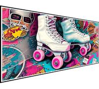 Diamond Painting patinaje sobre ruedas, Diamond Painting Adultos zapato Cuadros Pintura Diamante, DIY Diamantes de Imitación de Cristal Cuadros Artísticos para Hogar Decoración Regalo 40x80cm XZ-69