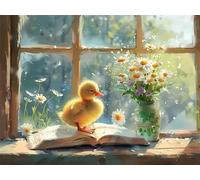 Diamond Painting Pato Diamond Painting Niños 110x80cm, 5D Pintura Diamante Adultos Kit Completo, Manualidades Adultos DIY Punto de Cruz Bordado Mosaico Kit, Diamante Para Decoración (Ventana) 823z-s