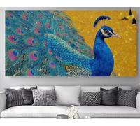 Diamond Painting Pavo Diamond Painting Grande 80x160cm, 2025 New DIY Resumen Diamantes Artes 5D Taladro Completo Bordado Mosaicos Punto de Cruz Manualidades Pintura Diamante,Decoracin Regalos Z-P467
