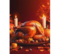 Diamond Painting Pavo, DIY 5D Diamond Painting Kit Calabaza, 5D Pintura Diamante Cuadro Diamantes Kit Bordado Principiantes DIY Full Cuadrado Embroidery per Decorazioni Casa Pareti 70x100cm 6-X795