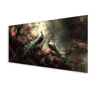 Diamond Painting Pavo Real Diamond Painting Adultos Flor Punto de Cruz Kit Completo, DIY 5D Pintura de Diamante Adultos Grande Cristal Bordado Kit para Decoracion Hogar,Regalo Mujer 40x80cm B0-849