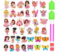 Diamond Painting Pegatinas Niñas DIY 5D Pintura de Diamante Diamant Painting Kit Completo Mosaico Diamante Pegatinas de Pinturas de Diamantes para Niño Niñas Principiantes (38 Piezas)