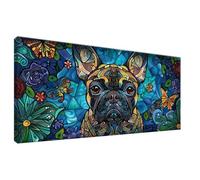Diamond Painting Perro Diamond Painting Adultos Grande XXL Mariposa DIY Pintura Diamante Punto de Cruz Cristal Art, Cuadros de Diamantes para Hacer para Decoración Pared, Regalo Mujer 60x120 cm 0Z-74