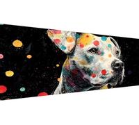Diamond Painting Perro Diamond Painting Grande XXL 5D Vistoso Kit Manualidades Adultos, DIY Punto de Cruz Cristal Art, Diamantes Redondos, Actividad Antiestrés Relax, Regalo Creativo 40x80cm Y1-356