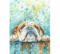 Diamond Painting Perro, DIY 5D Diamond Painting Kit Animal, 5D Pintura Diamante Cuadro Diamantes DIY Full Drill Round Ricamo a Punto Croce Painting per Decorazioni Casa Pareti, Regalo 30x40cm 2-H932