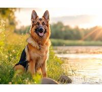 Diamond Painting Perro, Kit Pintura Diamante Adultos Animal 90x70 cm T0-313