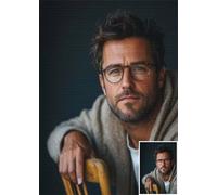 Diamond Painting Personalizado, Custom 5D Bordado Diamante Pinturas, Personalizada DIY 5D Diamond Painting Kit Completo Manualidades Adultos Mosaico Artesanía Para Casa Decoración,60x60cm B0-42