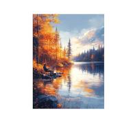 Diamond Painting Pesca Diamantes Pintar por Numeros Al poco tiempo, Manualidades Adultos Kit Bordado Punto de Cruz 30 x 40cm, Cuadros Decoracion Salon Modernos Dibujos con Diamantes, Regalo 258-5010