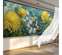 Diamond Painting Pescado Diamond Art Dibujos con Diamantes 40x100 cm,Cuadro Pintura Diamante Kit Completo Punto de Cruz DIY Cristal Pintura por Numeros,Decoracion Pared Mujer Regalos Crisantemo C-520