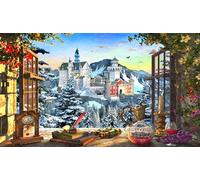 Diamond Painting Pintura Dibujos Diamante Adultos 40x70 Cm Pintar con Diamantes Grande Cuadro Puzzle Kit 5d Para Hacer Art Punto de Cruz Niños Accesorios Manualidades Cumpleaños Regalo Castillo