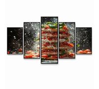 Diamond Painting Pizza, 5 Pack Kit Pintura de Diamante, 5D Pintar por Numeros Paisaje para Diamante, 5D DIY Diamond painting para Cuadros Decoracion Salon Modernos Regalo Mujer GYZH-1077