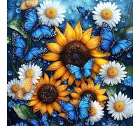 Diamond Painting Planta Diamond Painting Adultos, 5D girasol Pintura Diamante, Manualidades Adultos, DIY Pintar con Diamantes, Dibujos con Diamantes para Decoracion Hogar y Regalo 20x20cm y-z496