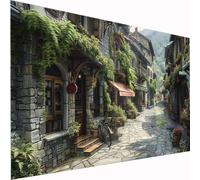Diamond Painting planta Diamond Painting Adultos calle Gran Kit Pintura de Diamante 5D - Cuadrado Taladro Completo DIY Arte Artesanía para Principiantes para Decoración De Pared 100x200cm Z1-369