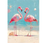 Diamond Painting Playa 30x50cm Diamond Painting Niños Flamenco, 2025 DIY Pintura Diamante Pintar por Numeros Adultos Manualidades Cristal Puzzle Diamantes Punto de Cruz Para Decoración Regalo z1118-t