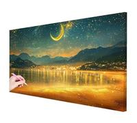 Diamond Painting Playa, Diamond Painting Grande 120x60cm, DIY Pintura de Diamante Retro Kit Completo, 5D Cuadro Diamantes Kit de Manualidades para Adultos Regalos para Mujer Decoracion Hogar -3307