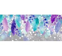 Diamond Painting Pluma, 5D Diamond Painting Adultos Azul, DIY Kit Manualidades Adultos, 5D Punto de Cruz Cuadro Diamante, DIY Pintura de Diamante Kits, Home Decor, Primavera Decor, 200x100cm 6-2123