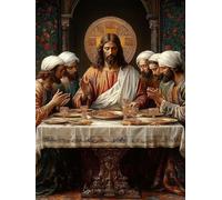 Diamond Painting por fin cena Diamond Painting Adultos, Manualidades Adultos DIY Cristal Pintura De Diamante,kits Pintura de Diamantes 5D, arte Diamante Taladro Completo para Decor 100x135cm s-538