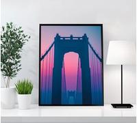Diamond Painting Puente, Arquitectura Diamond Painting Adultos, Kit Completo de Pintura de Diamante para Adultos y Niños, DIY 5D Cristal Pintura De Diamante Para Decoración Del Hogar 20x30cm 6AI-FJ