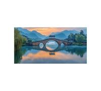 Diamond Painting Puente Diamantes Pintar por Numeros Paisaje, Manualidades Adultos Kit Bordado Punto de Cruz 60x30cm, Cuadros Decoracion Salon Modernos Dibujos con Diamantes, Regalo Mujer 2509-0282