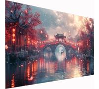 Diamond Painting puente Diamond Painting Adultos planta Pintura Diamante 5D DIY Cuadrado Taladro Completo Arte Artesanía para Niños y Adultos, Ideal para Decoración de Pared Regalo 50x100cm Z1-582