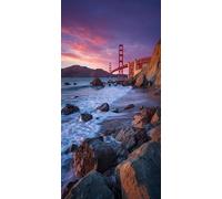 Diamond Painting Puente Golden Gate, Diamond Art Bordado Punto de Cruz Kit Completo Mar Manualidades Adultos Pintura de Diamante 40x80CM, Diamantes para Cuadros Decoracion Salon Modernos DZSH3264