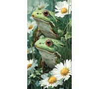 Diamond Painting Rana, Diamond Art Bordado Punto de Cruz Kit Completo Flor Manualidades Adultos Pintura de Diamante 90 x 180 cm, Cuadro Diamantes para Cuadros Decoracion Salon Modernos Regalo DZSH4529