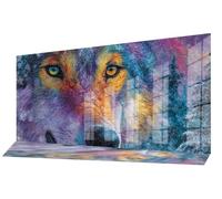 Diamond Painting Resumen Diamond Art Dibujos con Diamantes 20x40 cm,Cuadro Pintura Diamante Kit Completo Punto de Cruz DIY Mosaico Cristal Pintura por Numeros,Decoracion Pared Mujer Regalos Lobo C-616