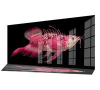 Diamond Painting Resumen Diamond Art Dibujos con Diamantes 50x110 cm, Cuadro Pintura Diamante Kit Completo Punto de Cruz DIY Mosaico Cristal Pintura por Numeros, Decoracion Pared Regalos Pez qL1140