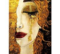 Diamond Painting Resumen Gustav Klimt Cuadros Diamantes 5D, Diamond Painting Kit Completo, DIY Kit Punto de Cruz Diamante, Pintar con Diamantes, Puzzle Pintura Diamante, Decoración del Hogar 40x50cm