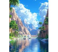 Diamond Painting RíO, 5D Diamond Painting Adultos Paisaje, DIY Manualidades Adultos Kit Punto de Cruz, Cuadro Diamantes Art Rhinestones Bordado Kit, para Decoración Hogar Regalo 30x40cm 4-3969