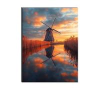 Diamond Painting Río Casas Diamond Painting Adultos, 5D DIY Pintura de Diamante Kit para Bordado, Kit de Arte Manualidades de Diamantes Cristal, Home Decoration Navidad Halloween 70x95cm J-g-376