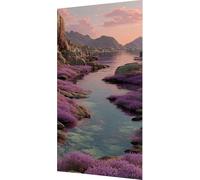 Diamond Painting Río Diamond Painting Adultos, Montaña Pintura Diamante Niños DIY 5D Cristal Strass Punto de Cruz Puzzle de Diamantes Manualidades Kit Completo, Decoración Hogar 80x160cm l1-13tb